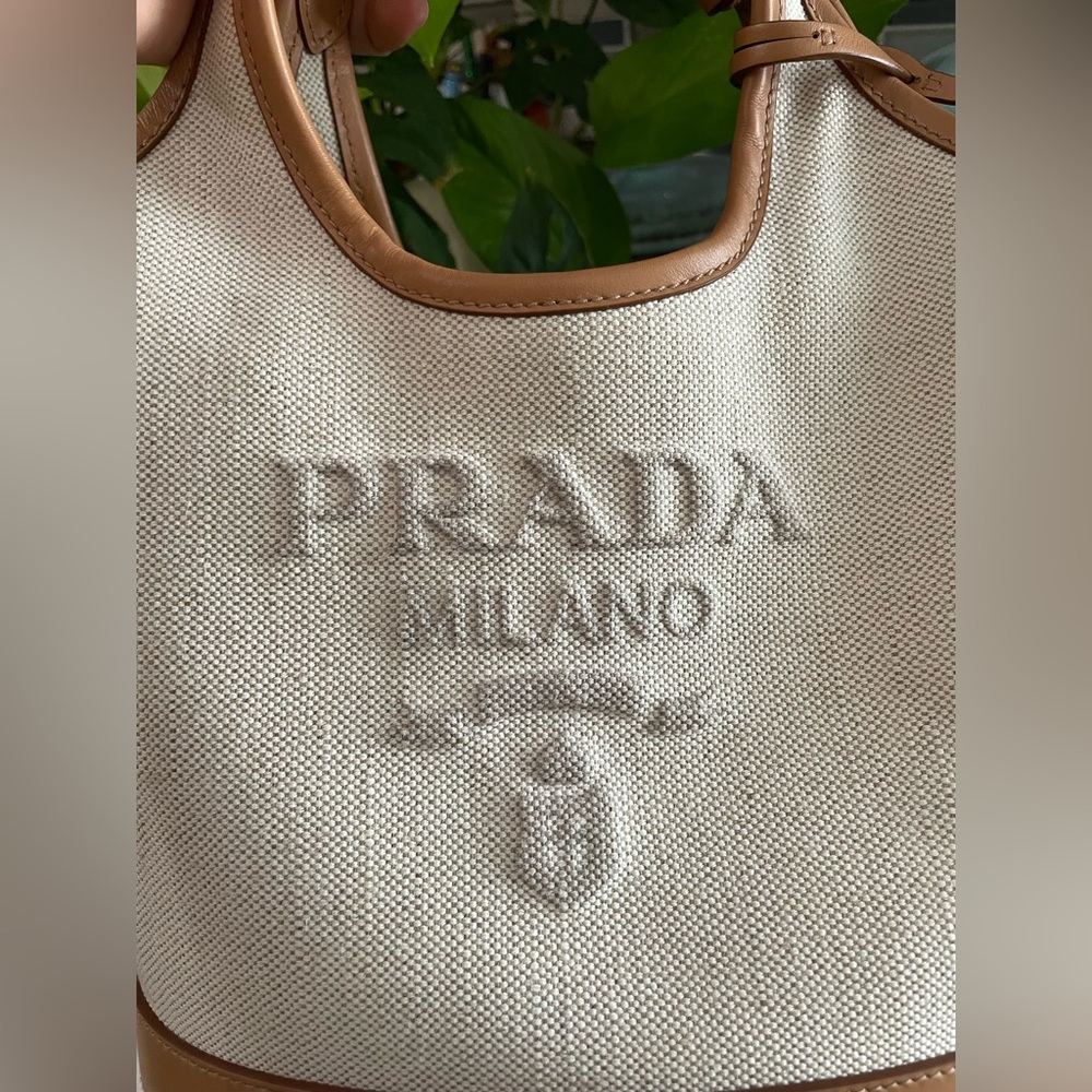 Prada Logo Print Mini Bucket Bag - Picture 11 of 15